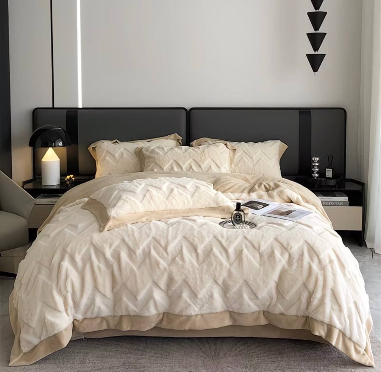 Premium cream bedding